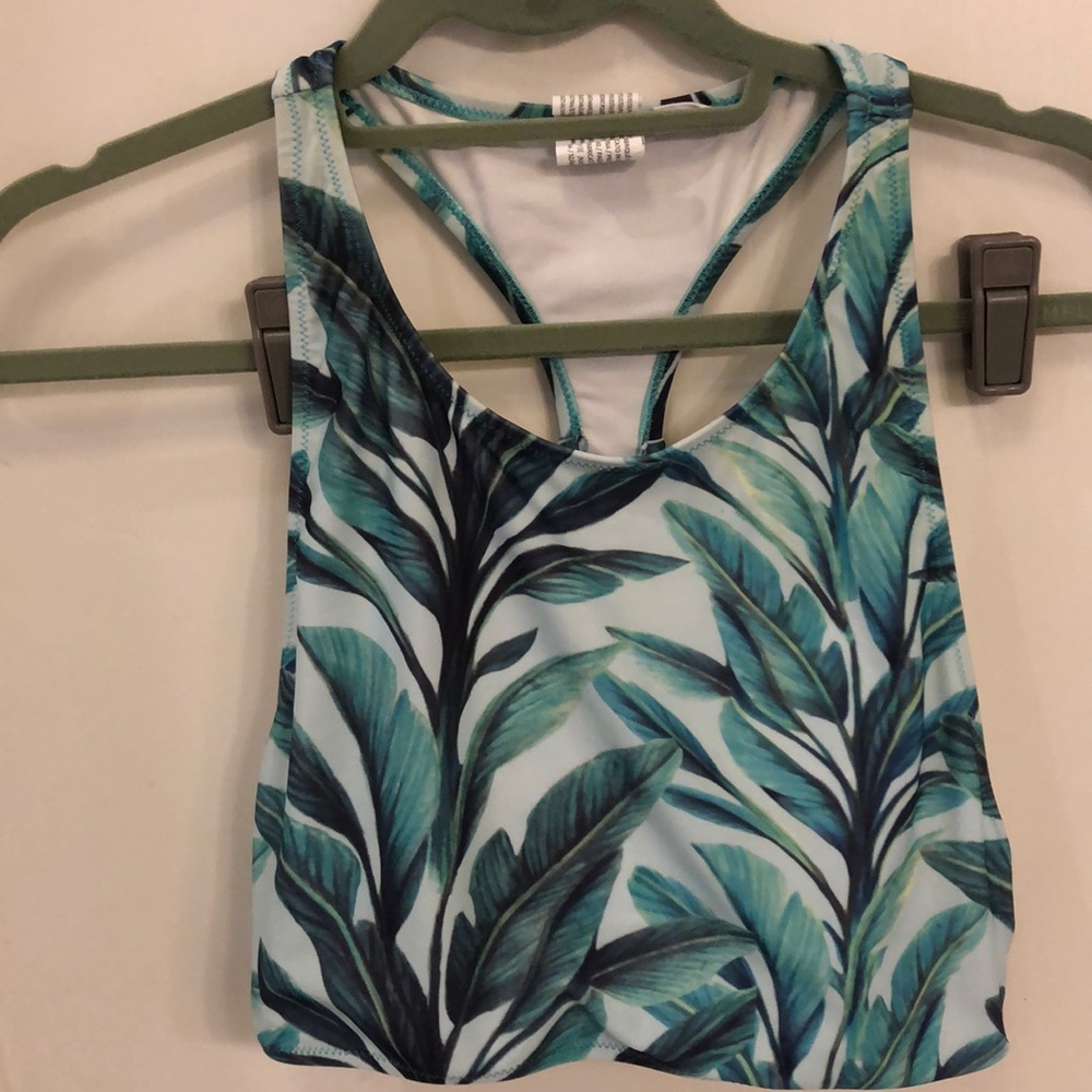 High neck, racer back swim top!